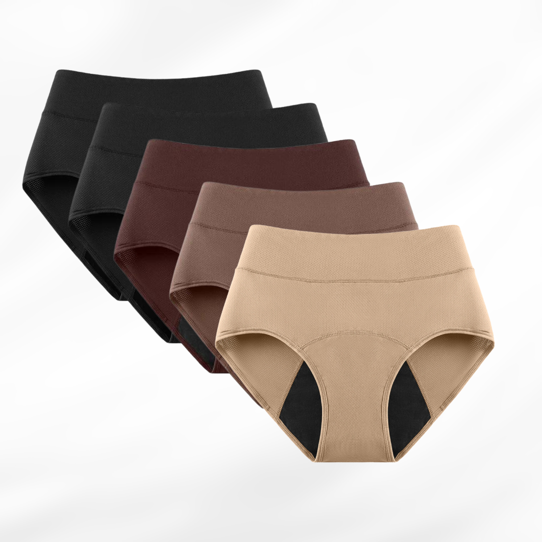 Läcksäkra Högmidjade Trosor (Flerpack)